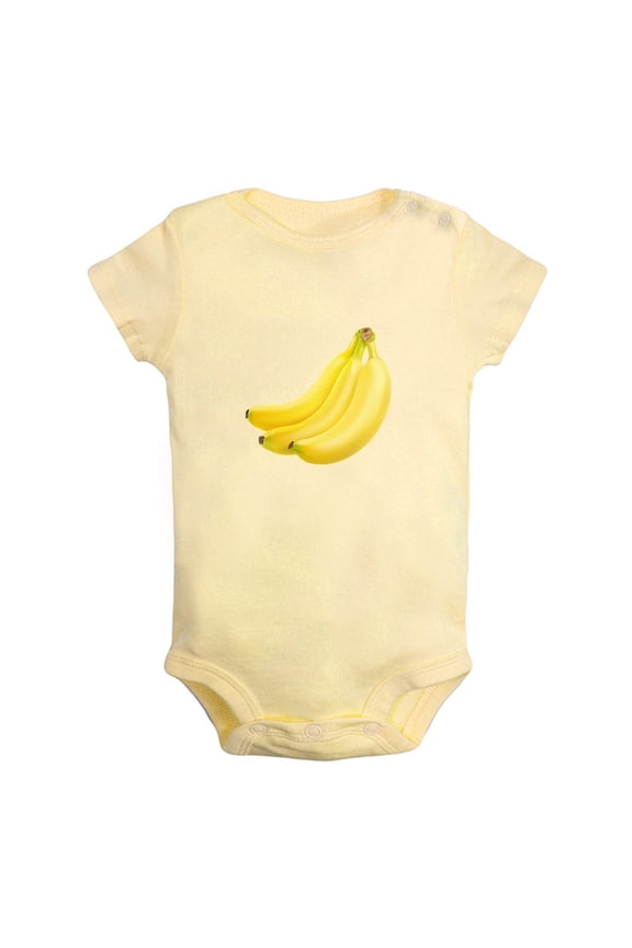 Baby Unisex Fruit Banana Design Rompers Newborn Baby Bodysuits Infant Jumpsuits Kids Cotton Graphic One-Piece Outfits