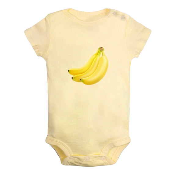 Baby Unisex Fruit Banana Design Rompers Newborn Baby Bodysuits Infant Jumpsuits Kids Cotton Graphic One-Piece Outfits
