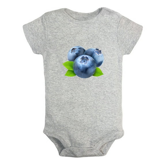 Baby Unisex Fruit Blueberries Design Rompers Newborn Baby Bodysuits Infant Jumpsuits Kids Cotton Graphic One-Piece Outfits