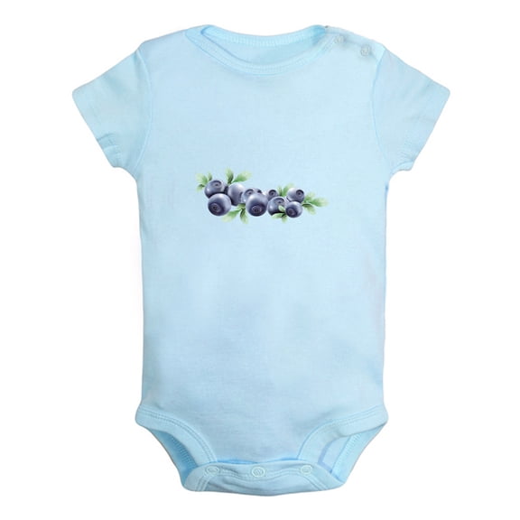 Baby Unisex Fruit Blueberries Design Rompers Newborn Baby Bodysuits Infant Jumpsuits Kids Cotton Graphic One-Piece Outfits