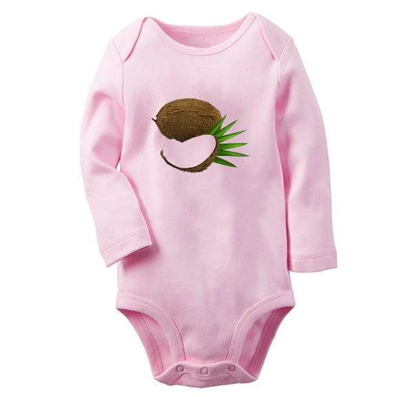 Baby Unisex Fruit Coconut Design Rompers Newborn Baby Bodysuits Infant Jumpsuits Kids Cotton Graphic One-Piece Outfits