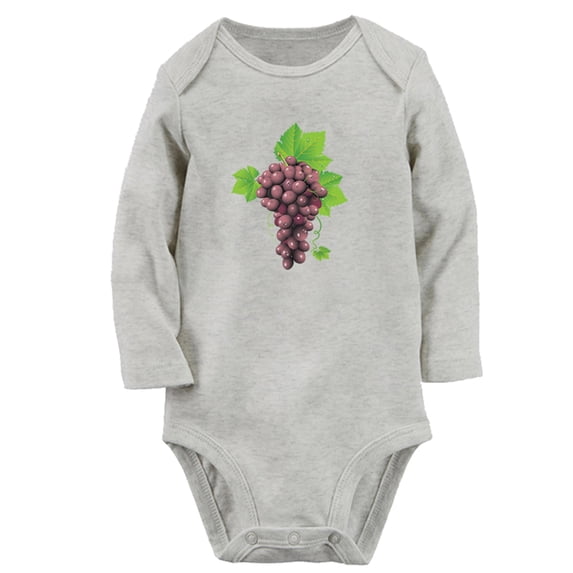 Baby Unisex Fruit Grape Design Rompers Newborn Baby Bodysuits Infant Jumpsuits Kids Cotton Graphic One-Piece Outfits