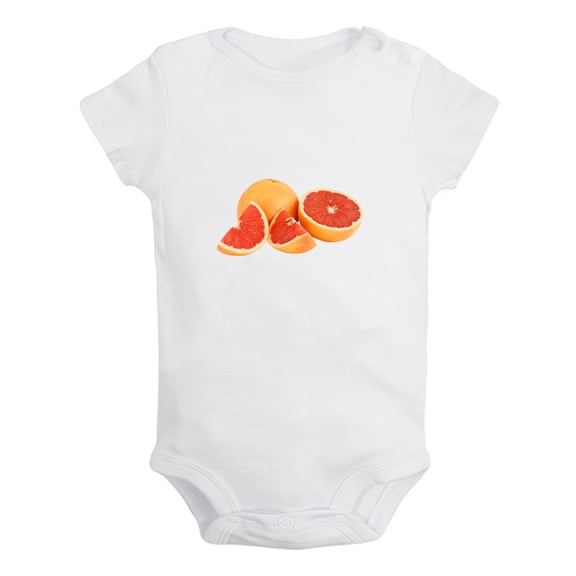 Baby Unisex Fruit Grapefruit Design Rompers Newborn Baby Bodysuits Infant Jumpsuits Kids Cotton Graphic One-Piece Outfits