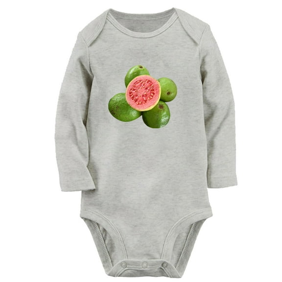 Baby Unisex Fruit Guava Design Rompers Newborn Baby Bodysuits Infant Jumpsuits Kids Cotton Graphic One-Piece Outfits