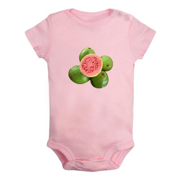 Baby Unisex Fruit Guava Design Rompers Newborn Baby Bodysuits Infant Jumpsuits Kids Cotton Graphic One-Piece Outfits