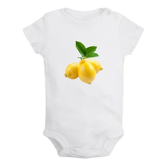 Baby Unisex Fruit Lemon Design Rompers Newborn Baby Bodysuits Infant Jumpsuits Kids Cotton Graphic One-Piece Outfits