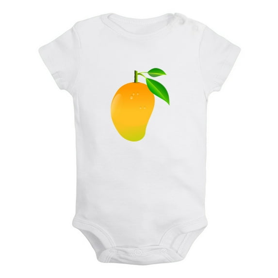 Baby Unisex Fruit Mango Design Rompers Newborn Baby Bodysuits Infant Jumpsuits Kids Cotton Graphic One-Piece Outfits