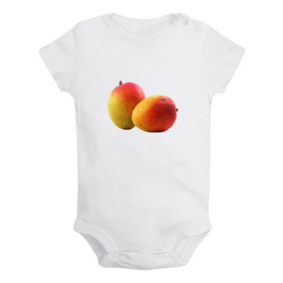 Baby Unisex Fruit Mango Design Rompers Newborn Baby Bodysuits Infant Jumpsuits Kids Cotton Graphic One-Piece Outfits