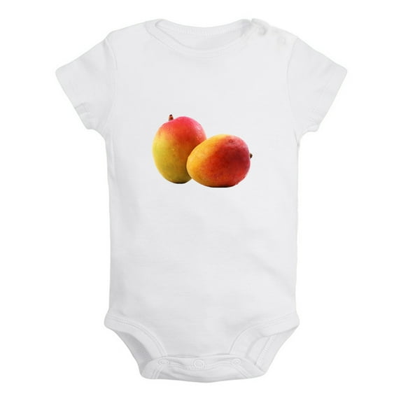 Baby Unisex Fruit Mango Design Rompers Newborn Baby Bodysuits Infant Jumpsuits Kids Cotton Graphic One-Piece Outfits