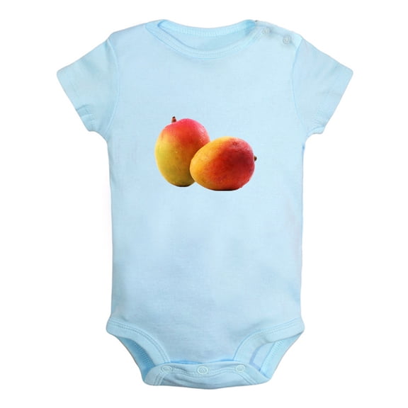 Baby Unisex Fruit Mango Design Rompers Newborn Baby Bodysuits Infant Jumpsuits Kids Cotton Graphic One-Piece Outfits