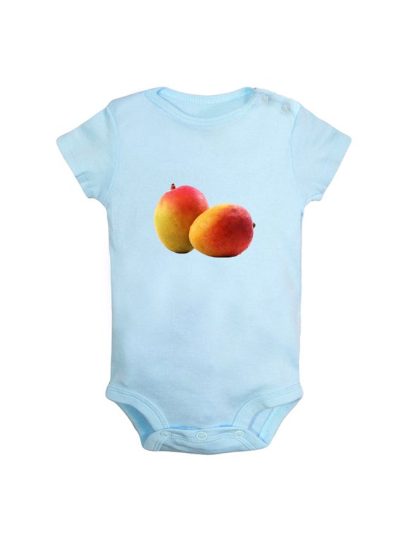 Baby Unisex Fruit Mango Design Rompers Newborn Baby Bodysuits Infant Jumpsuits Kids Cotton Graphic One-Piece Outfits