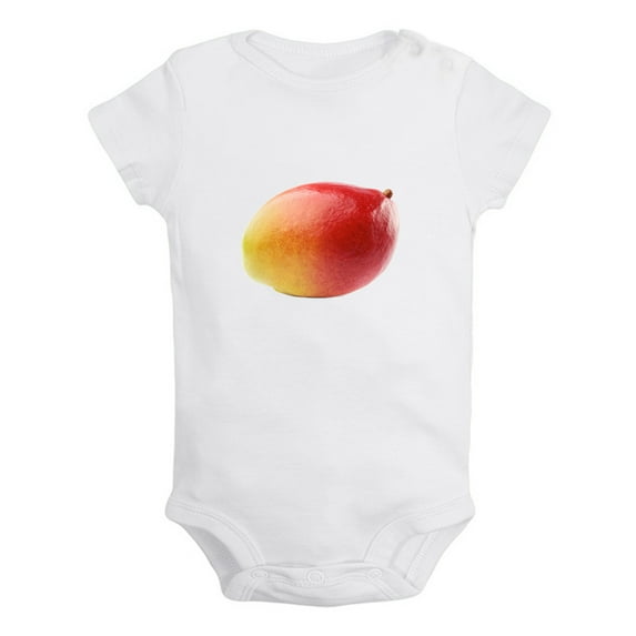 Baby Unisex Fruit Mango Design Rompers Newborn Baby Bodysuits Infant Jumpsuits Kids Cotton Graphic One-Piece Outfits