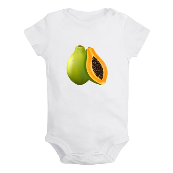 Baby Unisex Fruit Papaya Design Rompers Newborn Baby Bodysuits Infant Jumpsuits Kids Cotton Graphic One-Piece Outfits