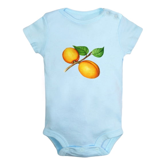 Baby Unisex Fruit Peach Design Rompers Newborn Baby Bodysuits Infant Jumpsuits Kids Cotton Graphic One-Piece Outfits