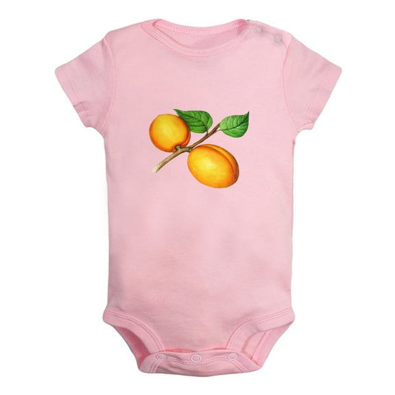 Baby Unisex Fruit Peach Design Rompers Newborn Baby Bodysuits Infant Jumpsuits Kids Cotton Graphic One-Piece Outfits