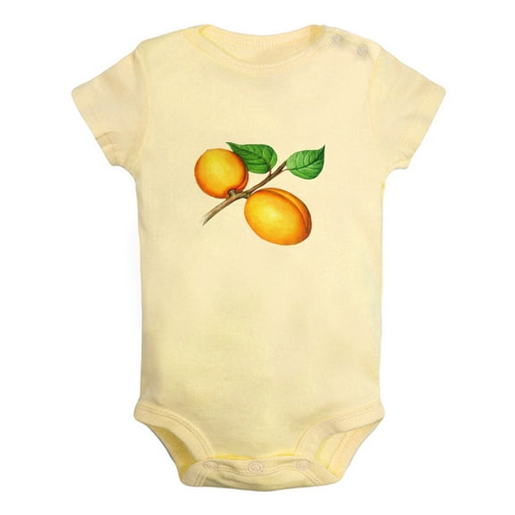 Baby Unisex Fruit Peach Design Rompers Newborn Baby Bodysuits Infant Jumpsuits Kids Cotton Graphic One-Piece Outfits