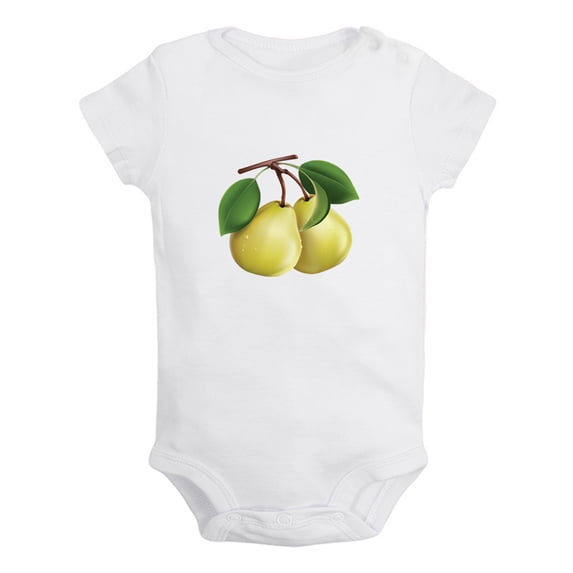 Baby Unisex Fruit Pear Design Rompers Newborn Baby Bodysuits Infant Jumpsuits Kids Cotton Graphic One-Piece Outfits