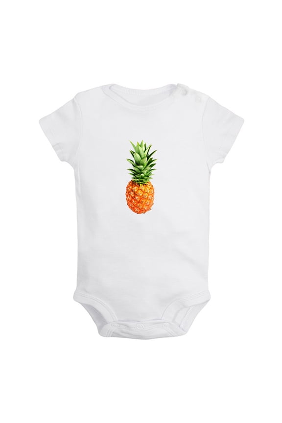 Baby Unisex Fruit Pineapple Design Rompers Newborn Baby Bodysuits Infant Jumpsuits Kids Cotton Graphic One-Piece Outfits