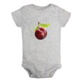 thumbnail image 1 of Baby Unisex Fruit Plum Design Rompers Newborn Baby Bodysuits Infant Jumpsuits Kids Cotton Graphic One-Piece Outfits, 1 of 5