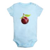 Baby Unisex Fruit Plum Design Rompers Newborn Baby Bodysuits Infant ...