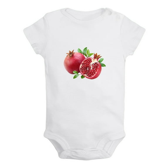 Baby Unisex Fruit Pomegranate Design Rompers Newborn Baby Bodysuits Infant Jumpsuits Kids Cotton Graphic One-Piece Outfits