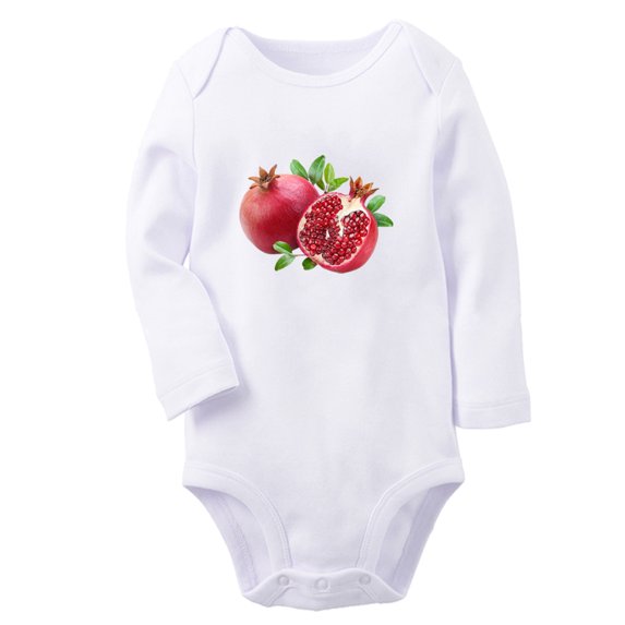 Baby Unisex Fruit Pomegranate Design Rompers Newborn Baby Bodysuits Infant Jumpsuits Kids Cotton Graphic One-Piece Outfits
