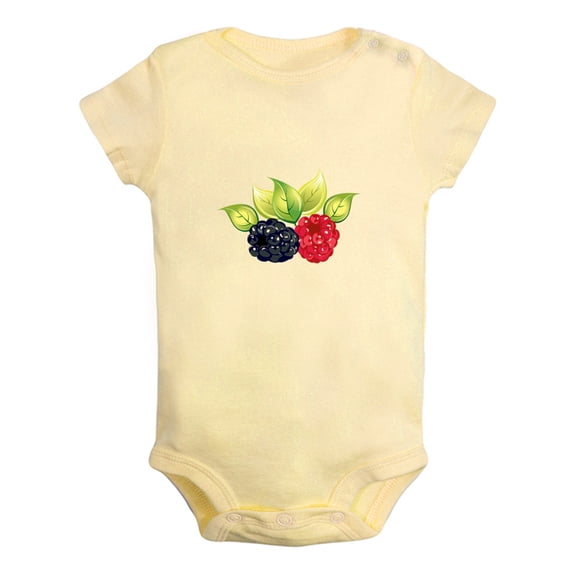 Baby Unisex Fruit Raspberry Design Rompers Newborn Baby Bodysuits Infant Jumpsuits Kids Cotton Graphic One-Piece Outfits