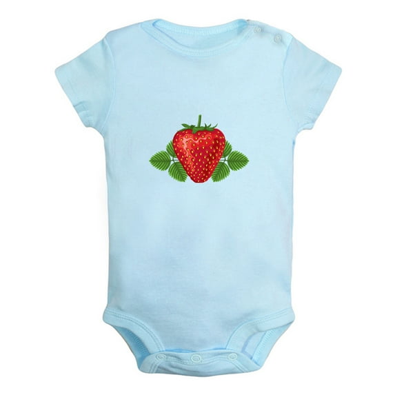 Baby Unisex Fruit Strawberry Design Rompers Newborn Baby Bodysuits Infant Jumpsuits Kids Cotton Graphic One-Piece Outfits