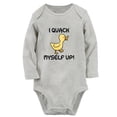 thumbnail image 1 of Baby Unisex I Quack Myself Up Funny Rompers Newborn Baby Bodysuits Infant Jumpsuits Kids Cotton Graphic One-Piece Outfits, 1 of 5