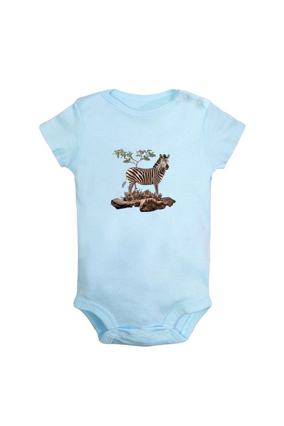 Baby Unisex I'm Cute Funny Rompers Newborn Baby Bodysuits Infant Jumpsuits Kids Cotton Animal Zebra Graphic One-Piece Outfits