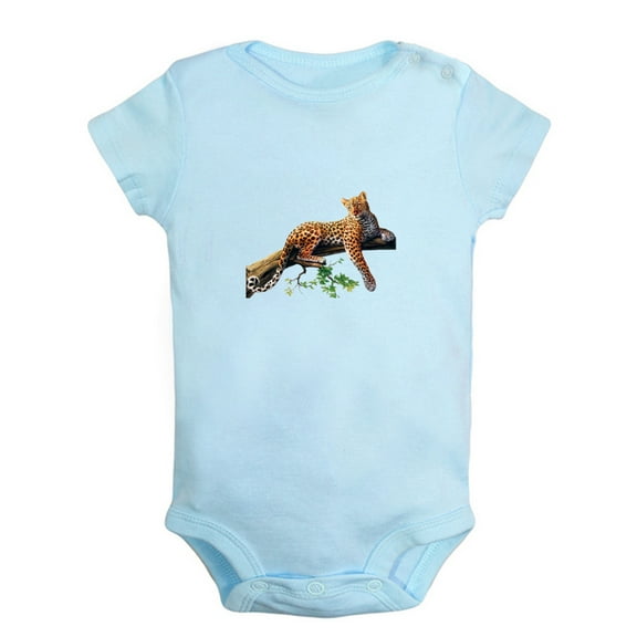 Baby Unisex I'm Hangry Funny Rompers Newborn Baby Bodysuits Infant Jumpsuits Kids Cotton Animal Leopard Graphic One-Piece Outfits