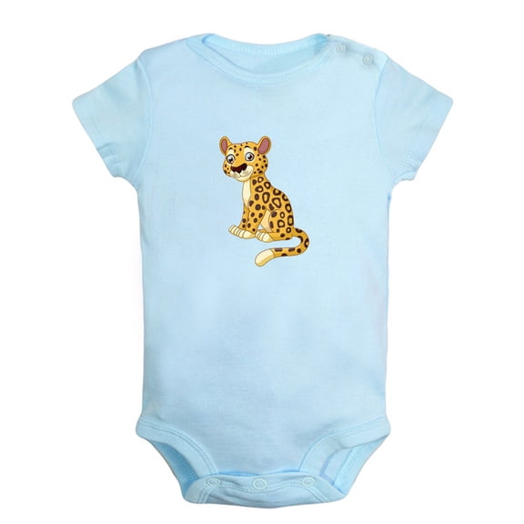 Baby Unisex I'm Hangry Funny Rompers Newborn Baby Bodysuits Infant Jumpsuits Kids Cotton Animal Leopard Graphic One-Piece Outfits