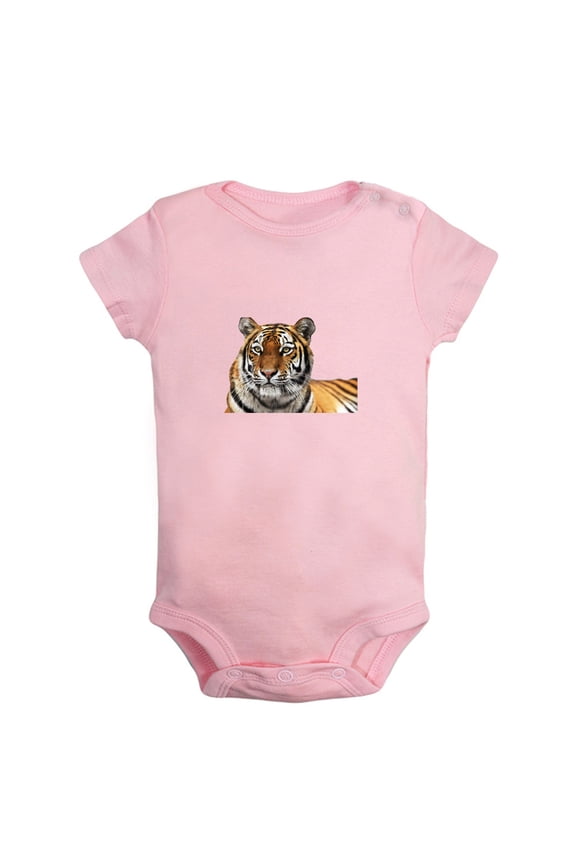 Baby Unisex I'm Not a Regular Baby Funny Rompers Newborn Baby Bodysuits Infant Jumpsuits Kids Cotton Animal Tiger Graphic One-Piece Outfits