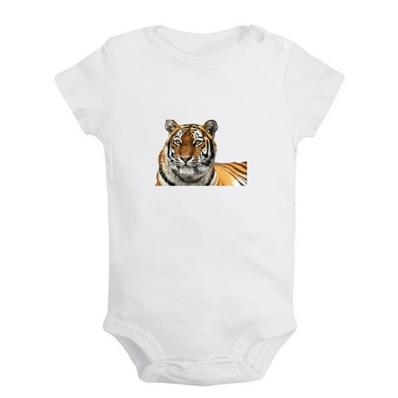 Baby Unisex I'm Not a Regular Baby Funny Rompers Newborn Baby Bodysuits Infant Jumpsuits Kids Cotton Animal Tiger Graphic One-Piece Outfits