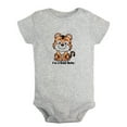 thumbnail image 1 of Baby Unisex I'm a Cool Baby Funny Rompers Newborn Baby Bodysuits Infant Jumpsuits Kids Cotton Animal Tiger Graphic One-Piece Outfits, 1 of 5