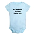 thumbnail image 1 of Baby Unisex It is the nature of babies to be in bliss Funny Rompers Newborn Baby Bodysuits Infant Jumpsuits Kids Cotton Graphic One-Piece Outfits, 1 of 5