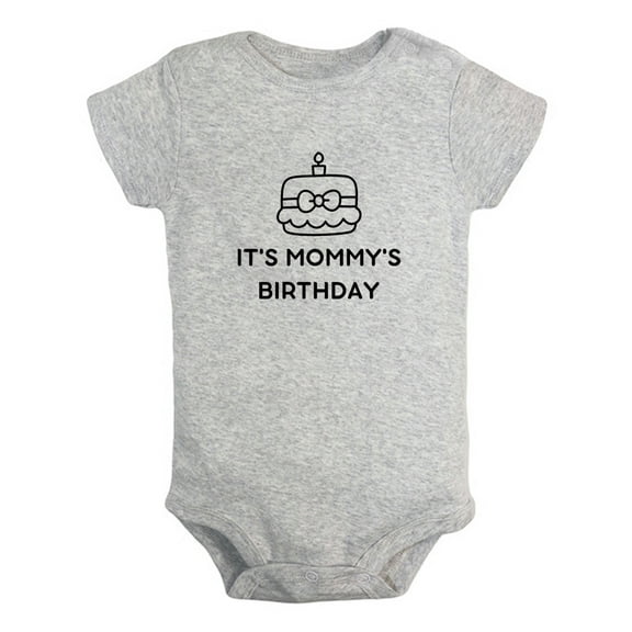Baby Unisex It's Mommy's Birthday Funny Rompers Newborn Baby Bodysuits Infant Jumpsuits Kids Cotton Graphic One-Piece Outfits