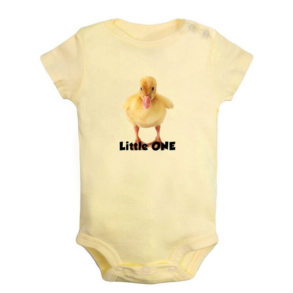 Baby Unisex Little One Funny Rompers Newborn Baby Bodysuits Infant Jumpsuits Kids Cotton Animal Duck Graphic One-Piece Outfits