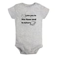 thumbnail image 1 of Baby Unisex Love You to the Moon and to Saturn Funny Rompers Newborn Bodysuits Infant Jumpsuits Clothes Graphic Outfits, 1 of 5