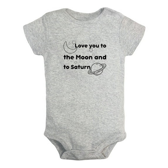 Baby Unisex Love You to the Moon and to Saturn Funny Rompers Newborn Bodysuits Infant Jumpsuits Clothes Graphic Outfits