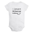thumbnail image 1 of Baby Unisex Love You to the Moon and to Saturn Funny Rompers Newborn Bodysuits Infant Jumpsuits Clothes Graphic Outfits, 1 of 5