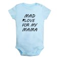 thumbnail image 1 of Baby Unisex Mad Love For Mama Funny Rompers Newborn Baby Bodysuits Infant Jumpsuits Kids Cotton Graphic One-Piece Outfits, 1 of 5