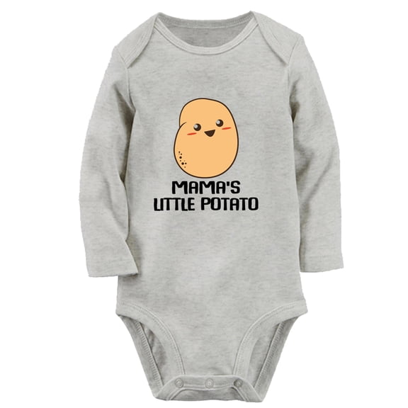 Baby Unisex Mama's Little Potato Funny Rompers Newborn Baby Bodysuits Infant Jumpsuits Kids Cotton Graphic One-Piece Outfits