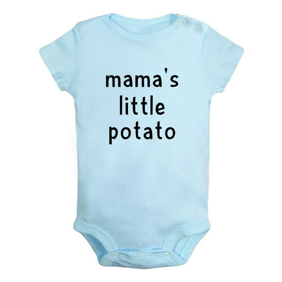 Baby Unisex Mama's little potato Funny Rompers Newborn Baby Bodysuits Infant Jumpsuits Kids Cotton Graphic One-Piece Outfits
