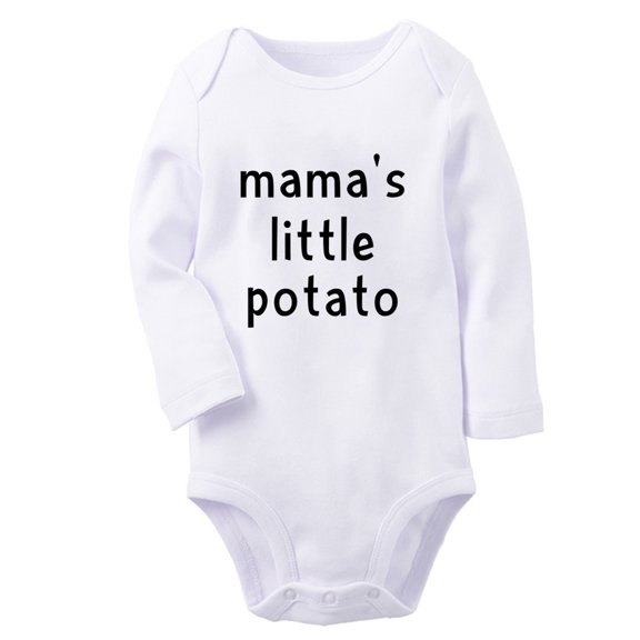 Baby Unisex Mama's little potato Funny Rompers Newborn Baby Bodysuits Infant Jumpsuits Kids Cotton Graphic One-Piece Outfits