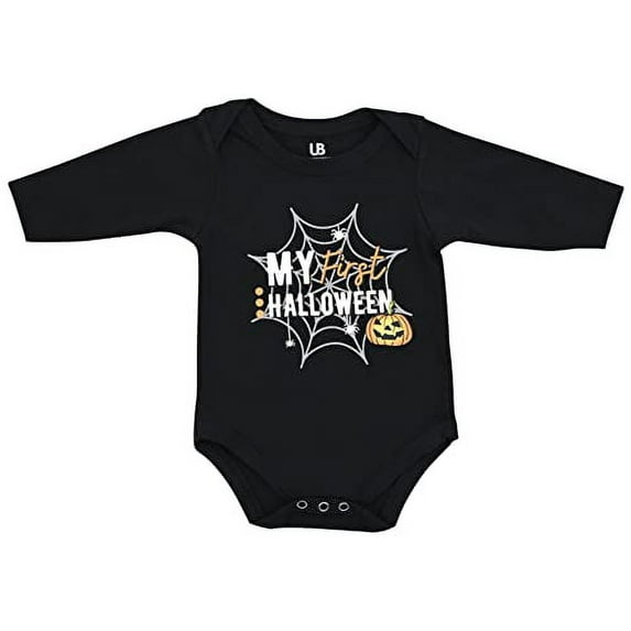 Baby Unisex My First Halloween Outfit Layette Set Onesie (12M, Black)