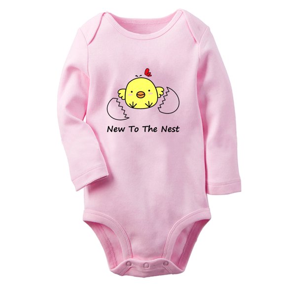 Baby Unisex New To The Nest Funny Rompers Newborn Baby Bodysuits Infant Jumpsuits Kids Cotton Graphic One-Piece Outfits