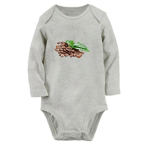 Baby Unisex Nut Cacao Design Rompers Newborn Baby Bodysuits Infant Jumpsuits Kids Cotton Graphic One-Piece Outfits