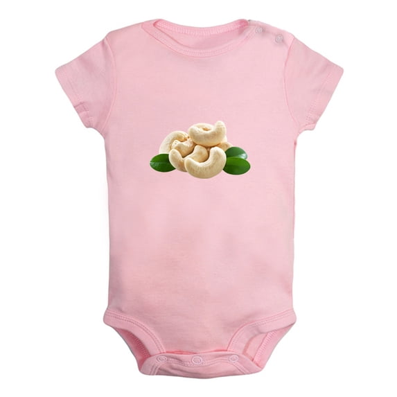 Baby Unisex Nut Cashew Design Rompers Newborn Baby Bodysuits Infant Jumpsuits Kids Cotton Graphic One-Piece Outfits