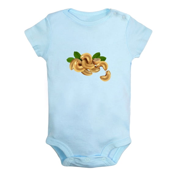Baby Unisex Nut Cashew Design Rompers Newborn Baby Bodysuits Infant Jumpsuits Kids Cotton Graphic One-Piece Outfits
